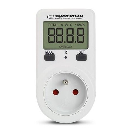 Misuratore di consumo esperanza ela102 230v 3680w bianco [ela102]