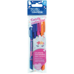 Penne cancellabili tratto candy 4 colori assortiti [f042302]