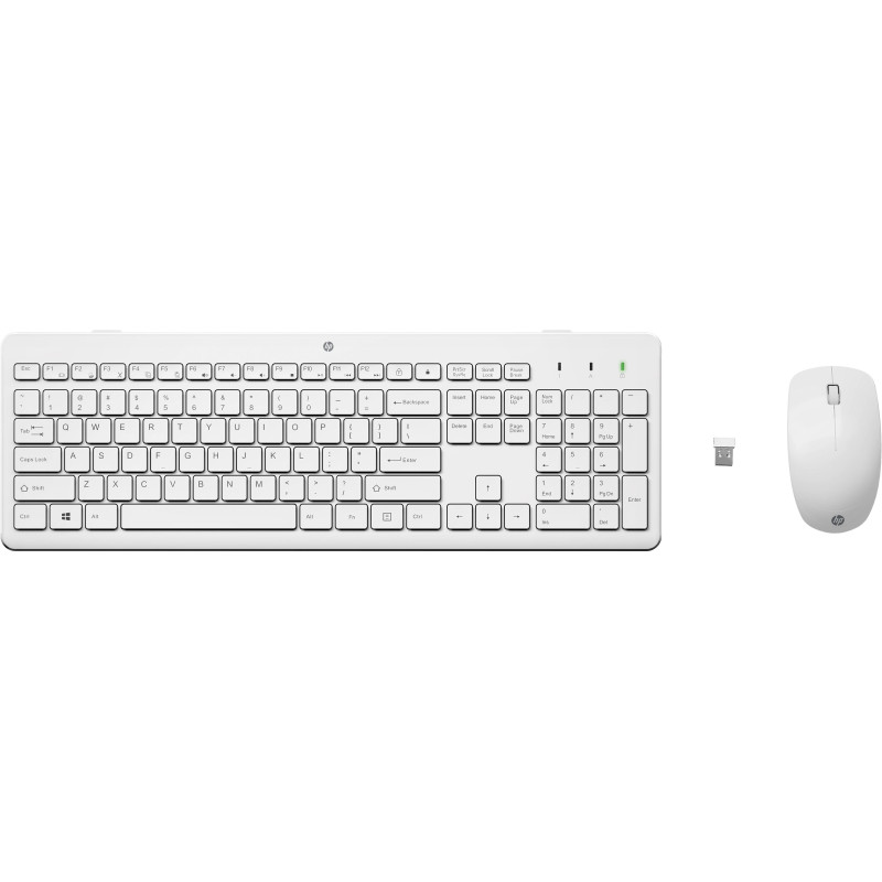 Tastiera hp 230 combo wireless con mouse bianco [3l1f0aa]