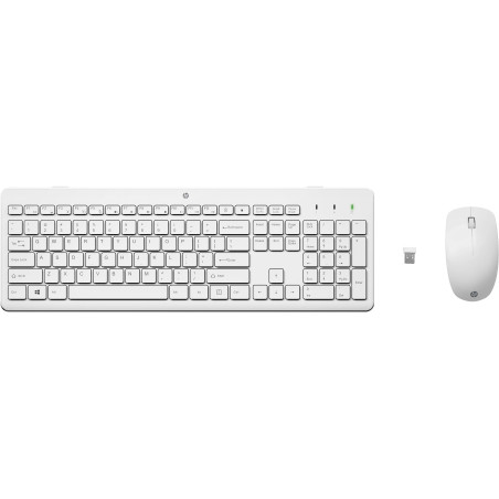 Tastiera hp 230 combo wireless con mouse bianco [3l1f0aa]