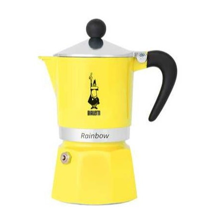 Caffettiera bialetti primavera rainbow 3tz giallo [29583]