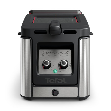 Friggitrice tefal clear duo fr600d 2000w nero/acciaio inox [fr600d]
