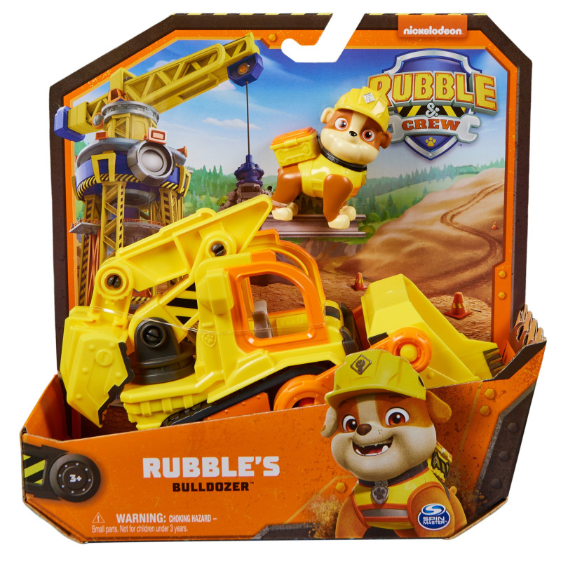 Spin master rubble & crew bulldozer di rubble con figurina multicolore