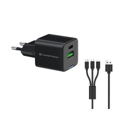 Caricabatterie conceptronic althea 16b usb pd gan 2 porte 33w con