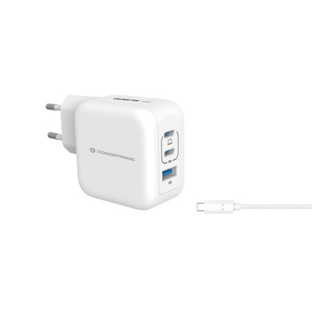 Caricabatterie conceptronic althea 17w usb pd gan 3 porte 67w con
