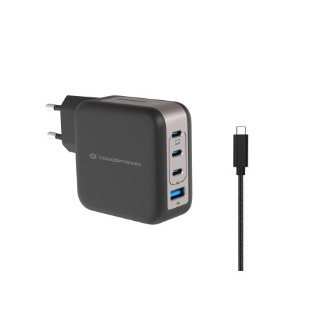 Caricabatterie conceptronic althea 18b usb pd gan 4 porte 100w con