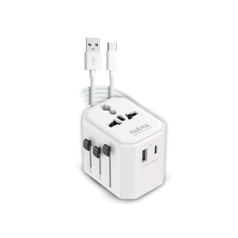 Adattatore da viaggio karma cc 9600usbc 1xporta usb a + 1xporta usb