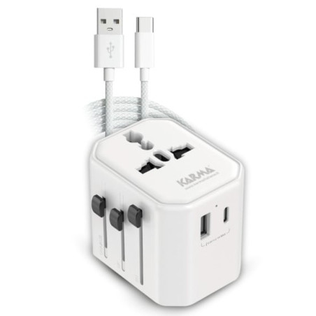 Adattatore da viaggio karma cc 9600usbc 1xporta usb a + 1xporta usb