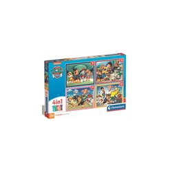 Puzzle clementoni 21513 supercolor paw patrol 4 in 1 da 12pz/16pz/20pz/24pz