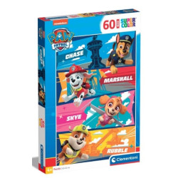 Puzzle clementoni 26592 supercolor paw patrol 2023 60pz maxi 62x42cm