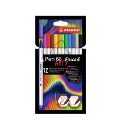 Pennarello stabilo 568/12-21-20 pen 68 brush con punta flessibile
