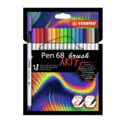Pennarello stabilo 568/18-21-20 pen 68 brush con punta flessibile