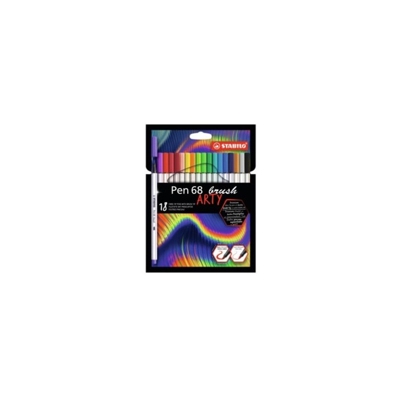 Pennarello stabilo 568/18-21-20 pen 68 brush con punta flessibile