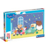 Puzzle clementoni 23735 supercolor peppa pig 104pz maxi 62x42cm multicolore