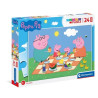 Puzzle clementoni 24028 supercolor peppa pig 24pz maxi 62x42cm multicolore