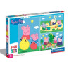 Puzzle clementoni 25263 supercolor peppa pig 3x48pz 27x18cm multicolore