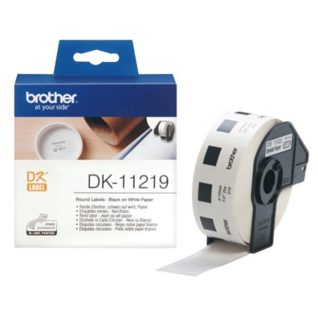 Rotolo etichette brother dk11219 1.200 etichette adesive rotonde