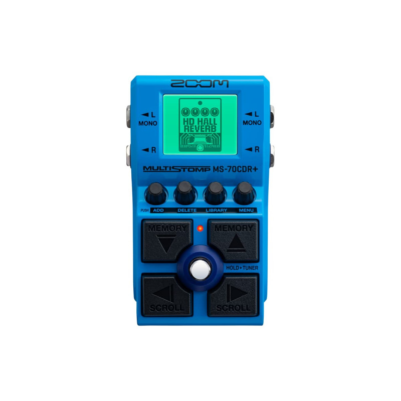 Pedale multieffetto zoom ms-70cdr+ per chitarra blu/nero