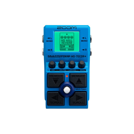 Pedale multieffetto zoom ms-70cdr+ per chitarra blu/nero