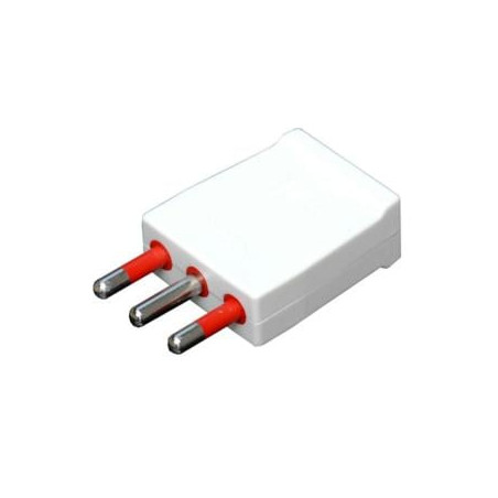 Spina volante nuova videosuono 16a rosso/bianco [sl1003]