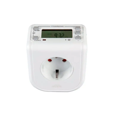 Timer elettrico nuova videosuono 50141 con presa 16a bianco [50141]