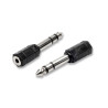 Adattatore nuova videosuono jack 6.35mm presa jack 3.5mm stereo nero/cromo