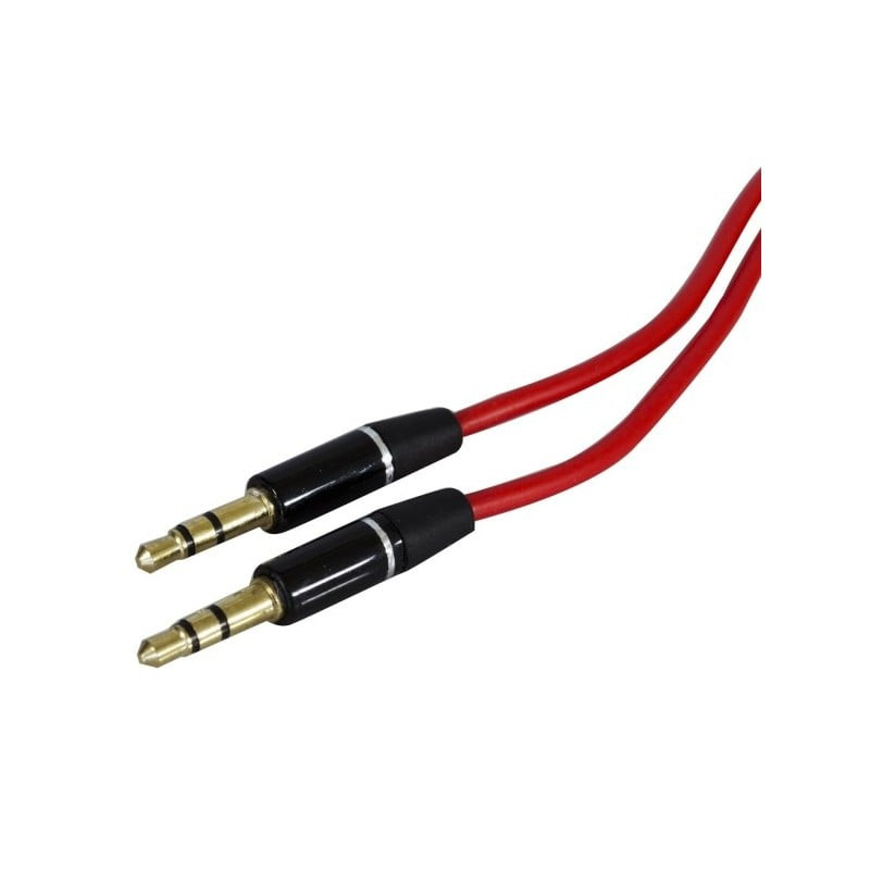 Cavo audio nuova videosuono 2/14 jack 3.5mm 0.7m nero/rosso [2/14]