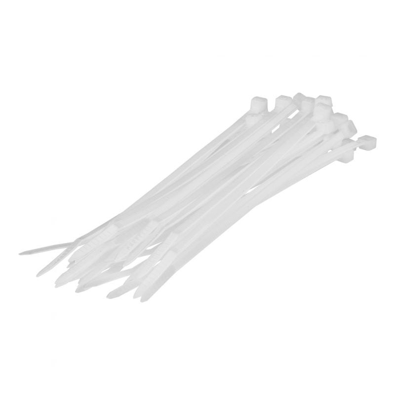 Fascette polypool per cablaggi 4.8x350mm bianco 25pz [pp0301]