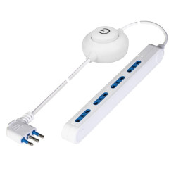 Multipresa polypool spaziozero 4 uscite 10/16a 2p+tcon spina bianco