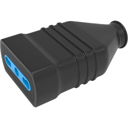 Presa bivalente polypool spine volante 16a 2p+t 250v nero [pp2159x]