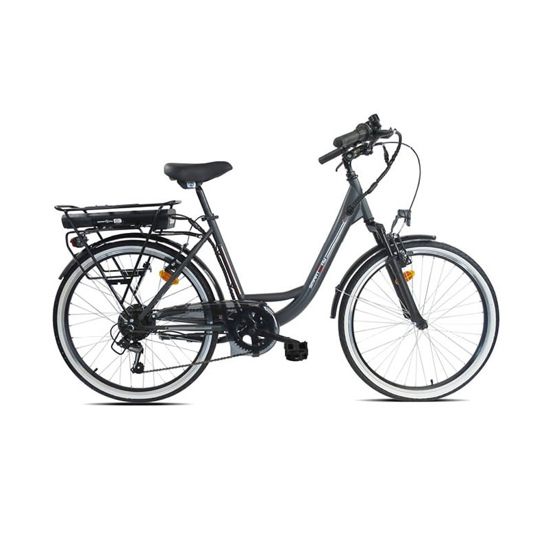 Bicicletta elettrica smartway c4d4scg 36v/250w/25km/h/nero [c4 matt