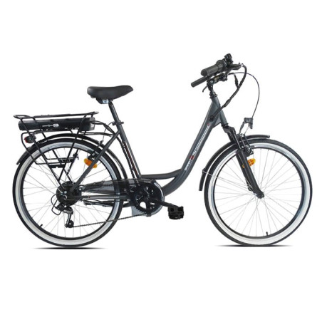 Bicicletta elettrica smartway c4d4scg 36v/250w/25km/h/nero [c4 matt