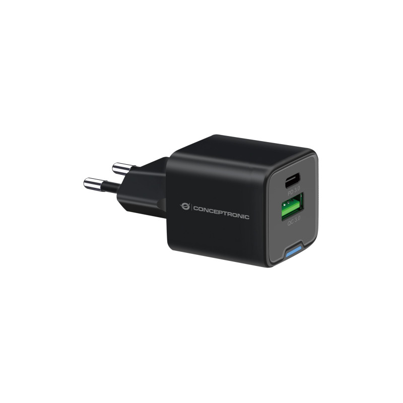 Alimentatore da rete conceptronic althea15b usb-c/a 20w nero