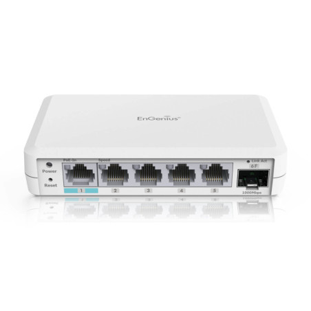 Switch engenius ext1106 l2 gigabit 6 porte ethernet 10/100/1000 bianco