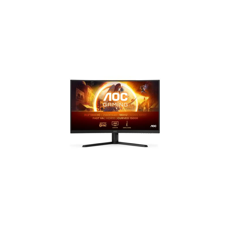 Monitor led 32" aoc cq32g4ve quad hd 2560x1440/0.5ms/classe