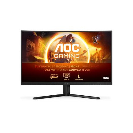 Monitor led 32" aoc cq32g4ve quad hd 2560x1440/0.5ms/classe