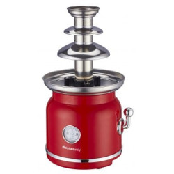 Fontana di cioccolato melchioni 3 livelli 90w rosso/stainless steel