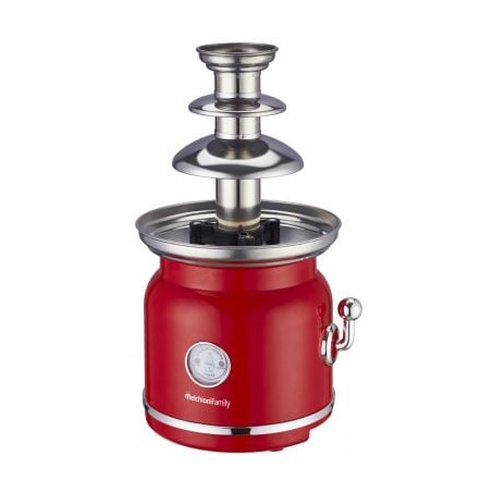 Fontana di cioccolato melchioni 3 livelli 90w rosso/stainless steel
