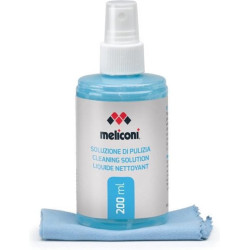 Detergente meliconi c200 spray per schermi + panno in microfibra