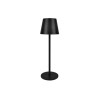 Lampada da tavolo cfg audrey in metallo ricaricabile 3w nero [el121]