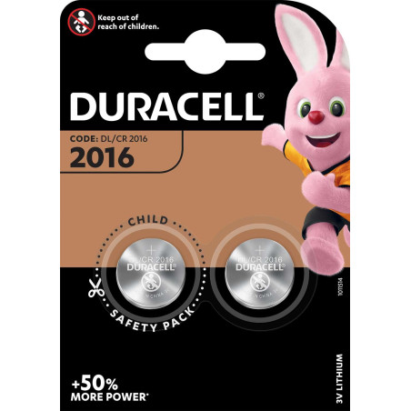Pila duracell pasticca blister 2pile [duracell 2016x2]