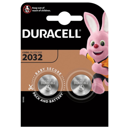 Pila duracell pasticca 2032 litio blister 2 pile [2032 x2]