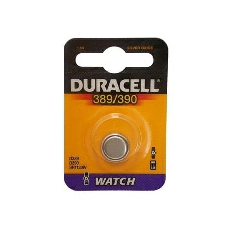 Pila duracell batteria a bottone pasticca watch d389/d390 1.5v argento