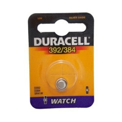 Pila duracell batteria a bottone pasticca watch 392/384 1.5v argento