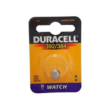 Pila duracell batteria a bottone pasticca watch 392/384 1.5v argento