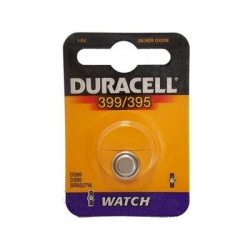 Pila duracell batteria a bottone pasticca watch 399/395 1.5v argento
