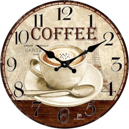 Orologio lowell old coffe da parete d34cm multicolore [14858]