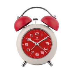 Sveglia lowell jja-7107r 1.5v 10x5.5x16cm rosso/plastica [ja7107-r]