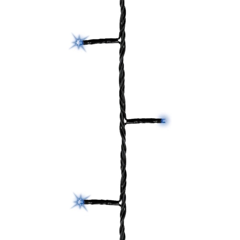 Catena luminosa gbc esterno 120 led/ip44/9m blu/cavo nero [70305620]