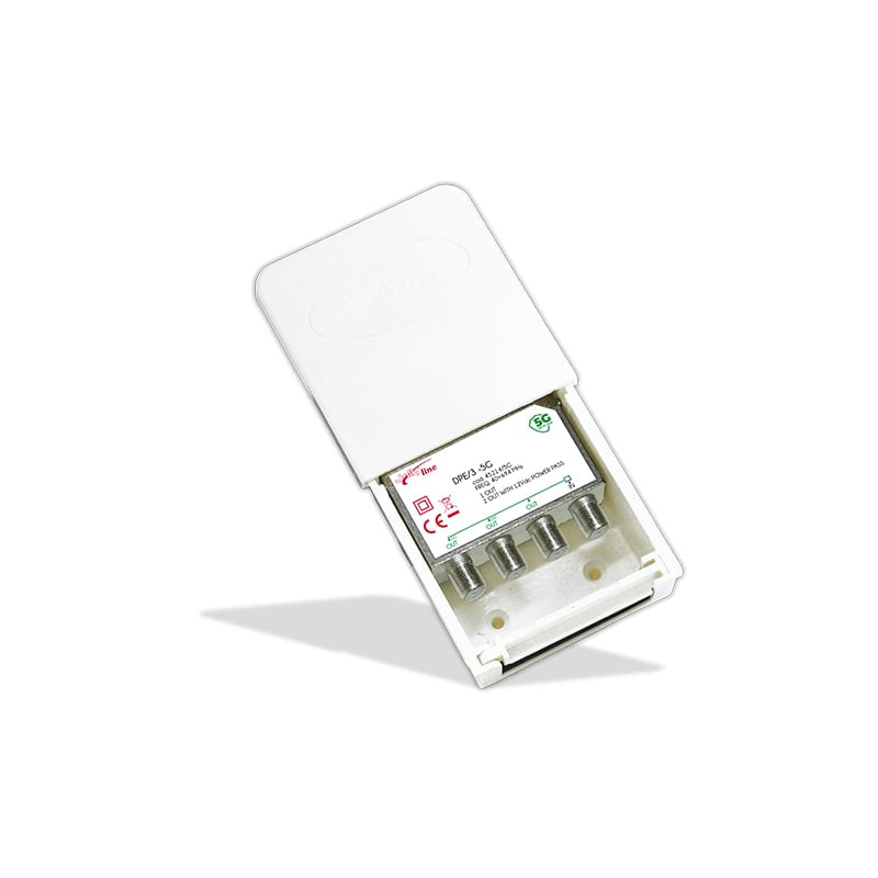 Splitter gbs elettronica derivatore da palo 3 uscite/3 discese/attacco